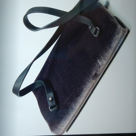 BRUNELLO CUCUNELLI Monili Grey Velvet Crossbody bag - Picture 4 of 8